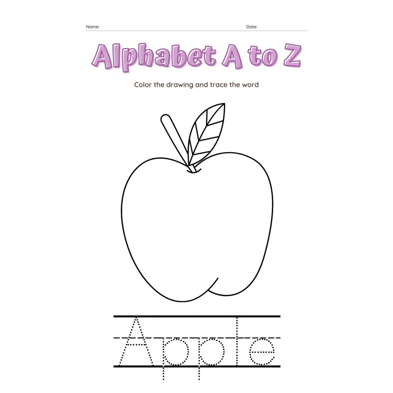 A to Z Alphabet Tracing